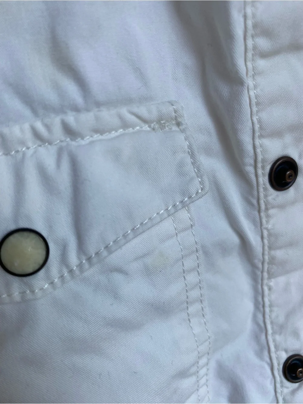 H&M LOGG Boys White Snap Button Shirt Size 8-9Y